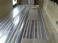 Attic conversion - underfloor heating laid