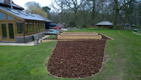 Oak Conservatory and Raised Beds
