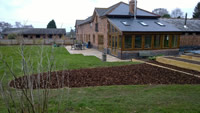 Oak Conservatory and Raised Beds