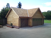 Large Oak Workshop with cedar shingles
