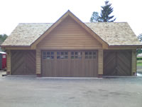 Large Oak Workshop with cedar shingles
