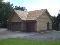 Large Oak Workshop with cedar shingles