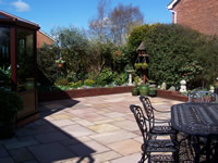 PVCU Conservatory and Stone Patio