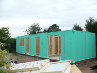 Timber garden studio timber frame built